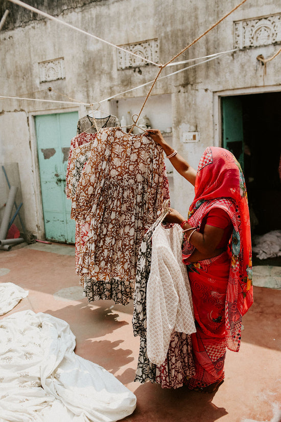 Zuri Wrap Dress ~ Peony
